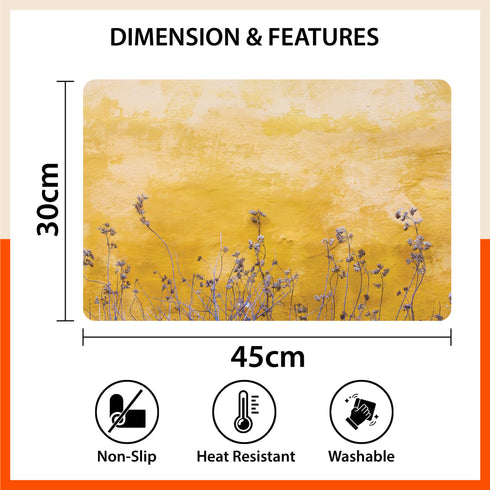 Polypropylene Table Mats & Coasters for Dining Table at Home (Tansy - Set of 6)
